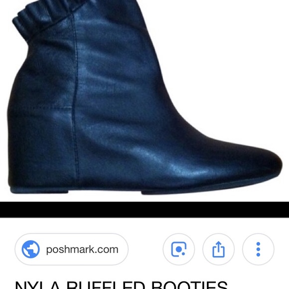 COPY - COPY - COPY - Shalee Black NYLA leather ankle boo… - Picture 2 of 8